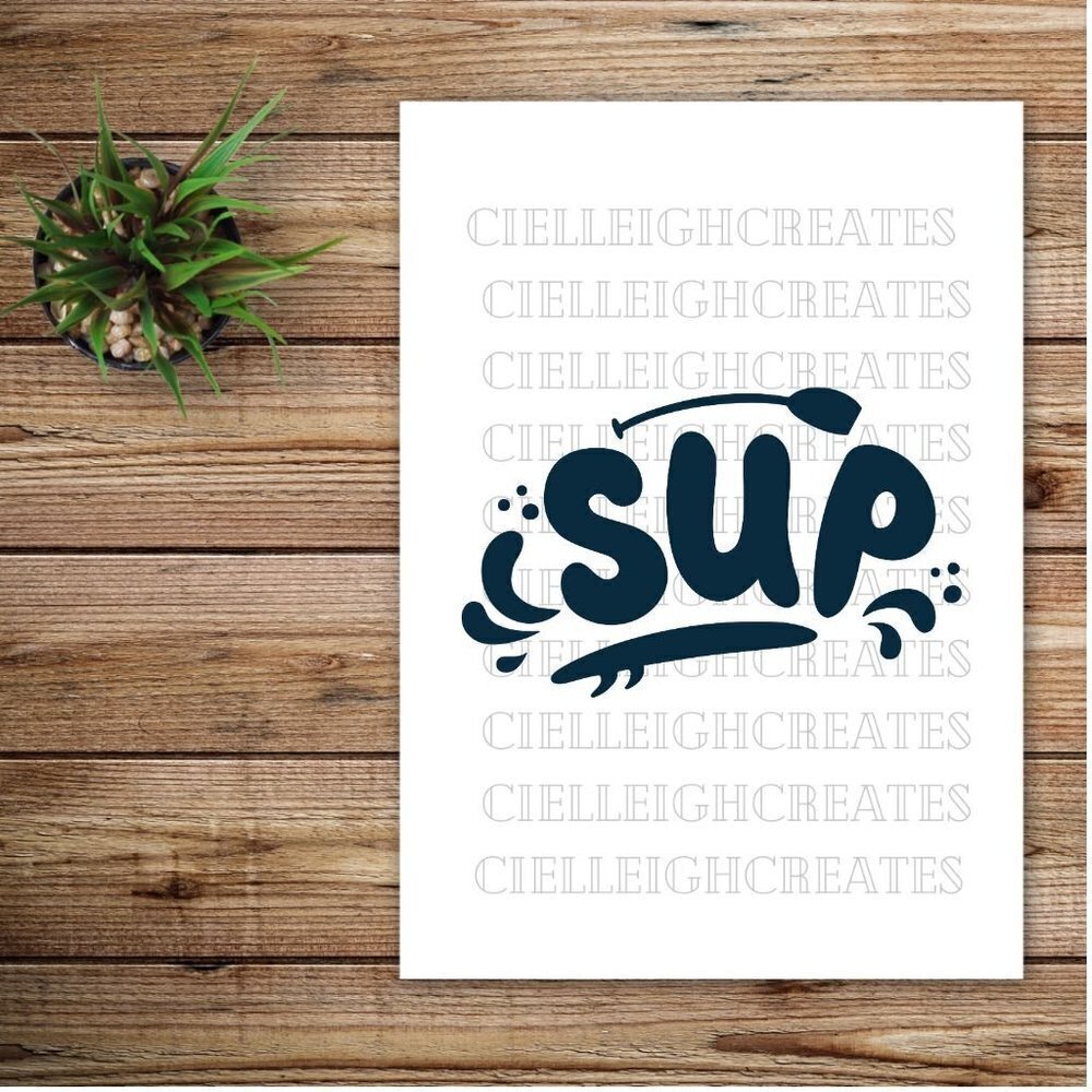 *2 for $20* SUP Vinyl Decal Sticker Handcrafted Stand Up Paddle Board